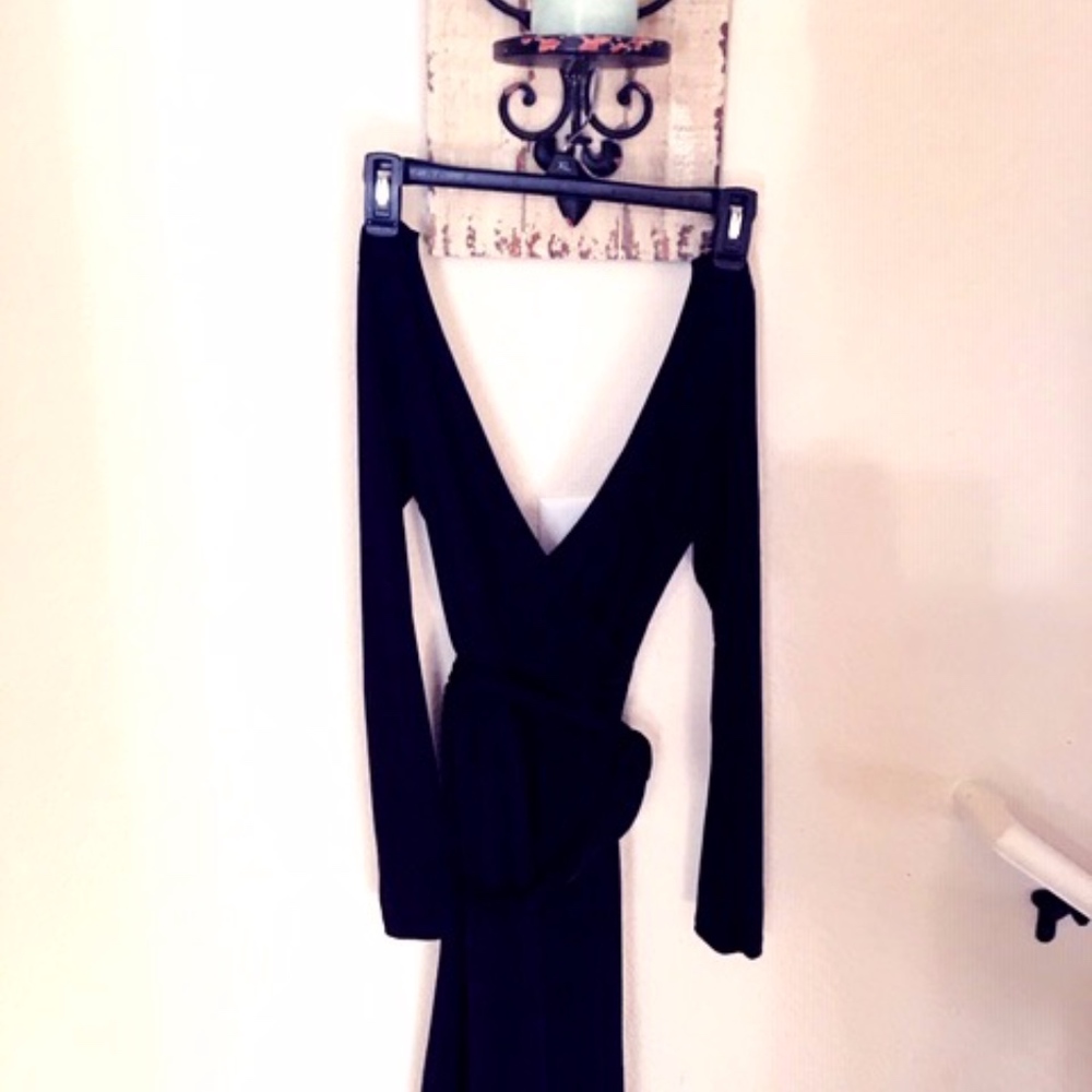 Sexy, plunge wrap dress